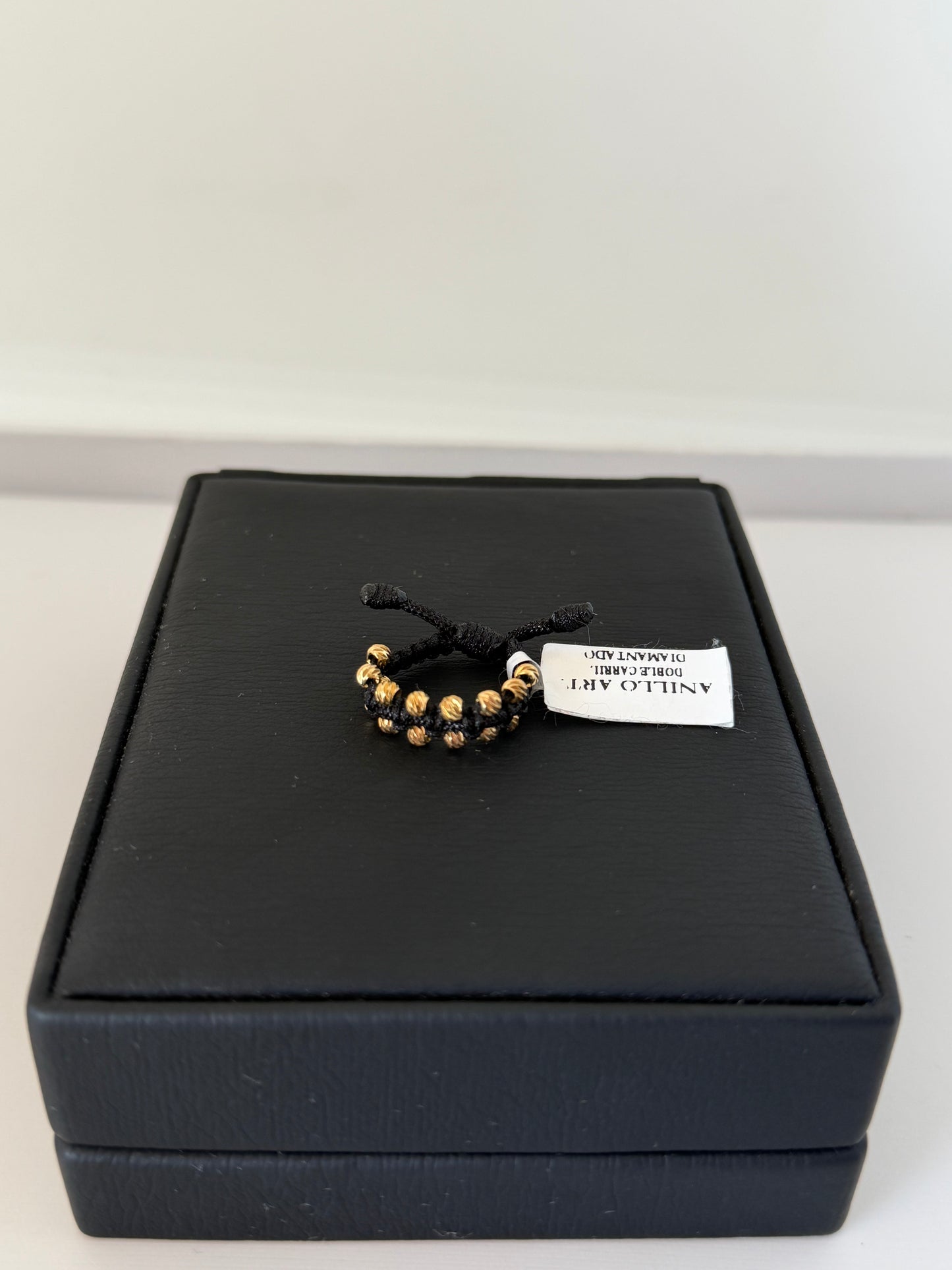 ANILLO DOS HILERAS BALÍN DIAMANTADO 3 MM