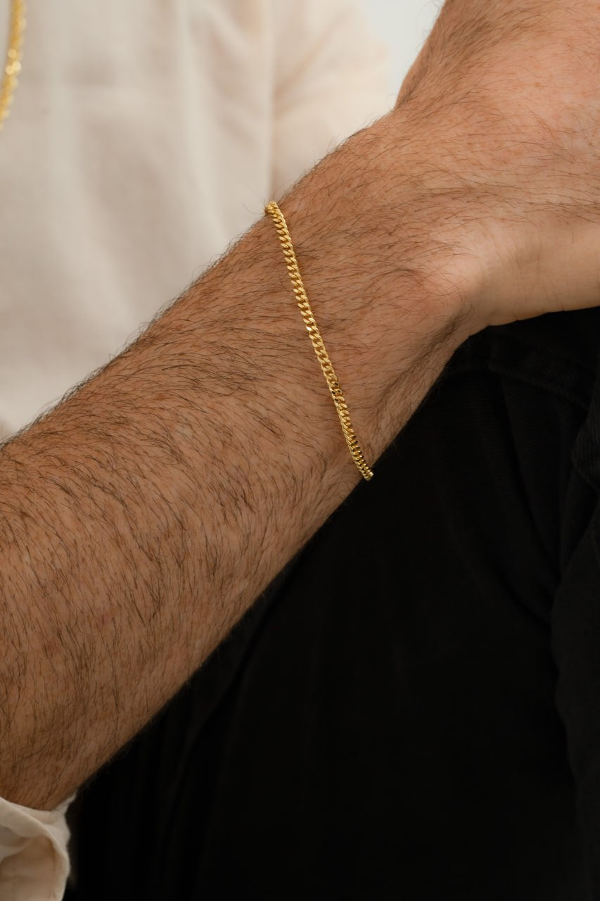 PULSERA CUBANA PLANA 20 CM