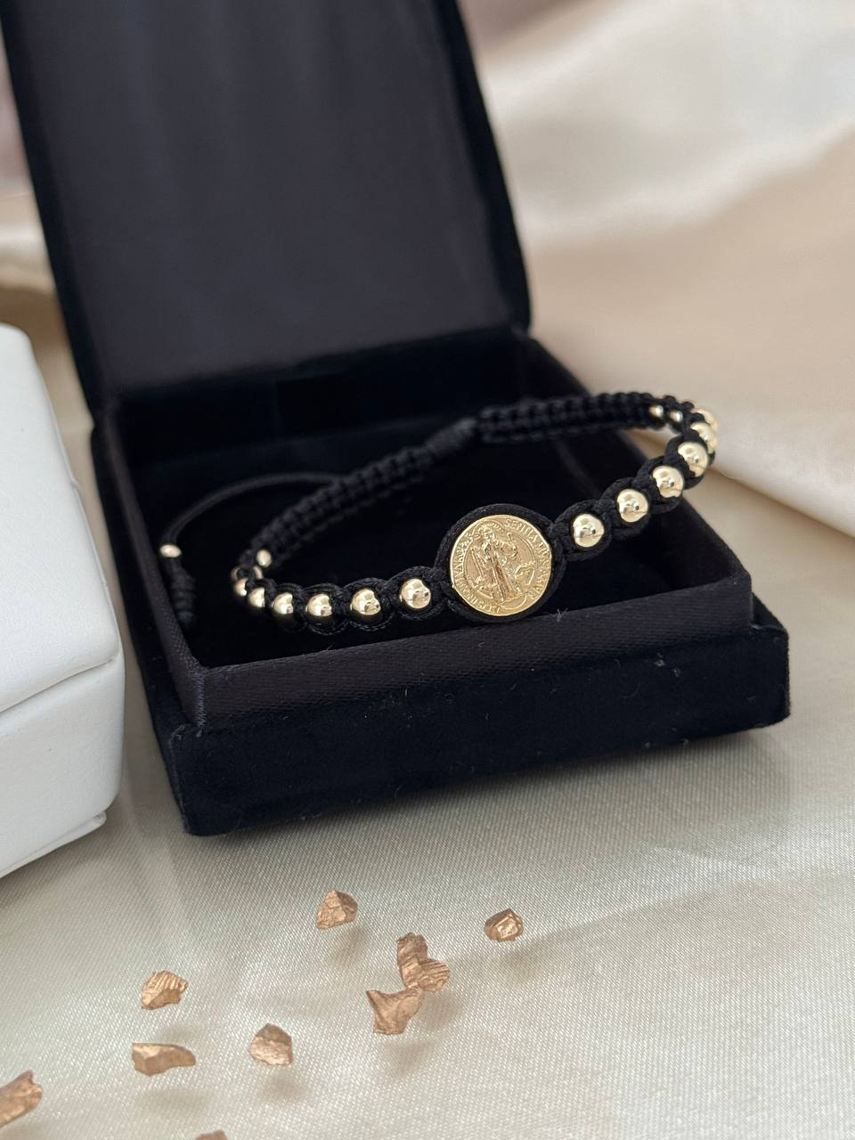 PULSERA BALÍN LISO 4MM-DIJE SAN BENITO