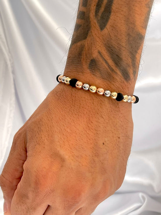 PULSERA BALÍN 6MM TRES TONOS