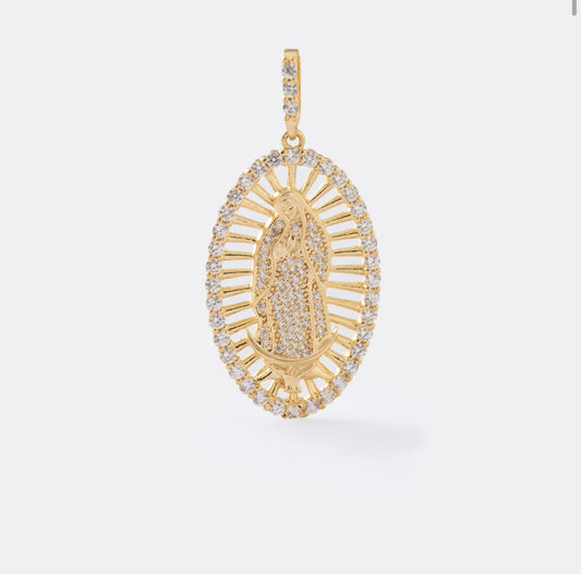 DIJE VIRGEN GUADALUPE CRISTAL.