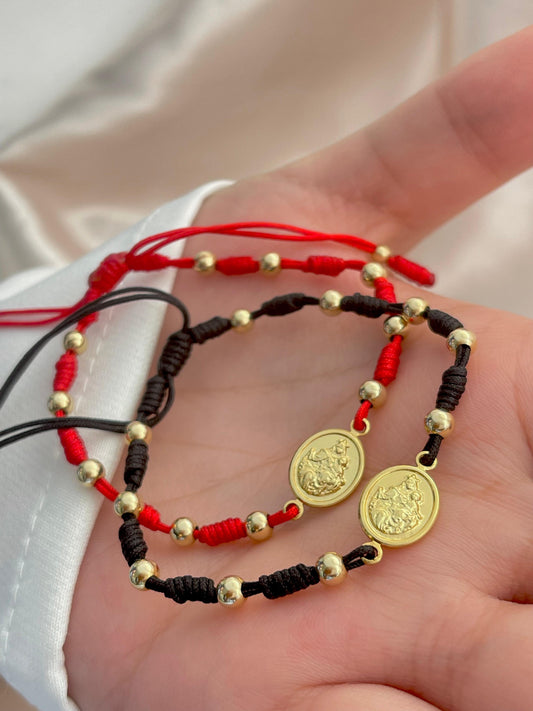 PULSERAS BALÍN 4 MM - DIJE VIRGEN DEL CARMEN