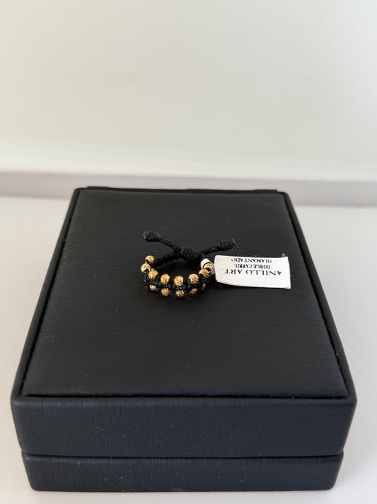 ANILLO DOS HILERAS BALÍN DIAMANTADO 3 MM