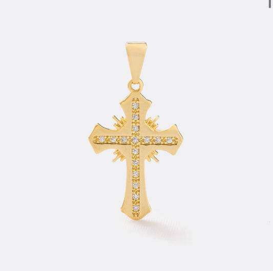 DIJE CRUZ SAGRADA CRISTAL
