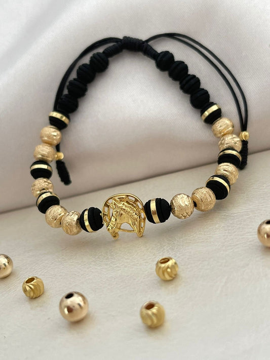 PULSERA BALÍN DIAMANTADO 8MM - DIJE FORTUNE.
