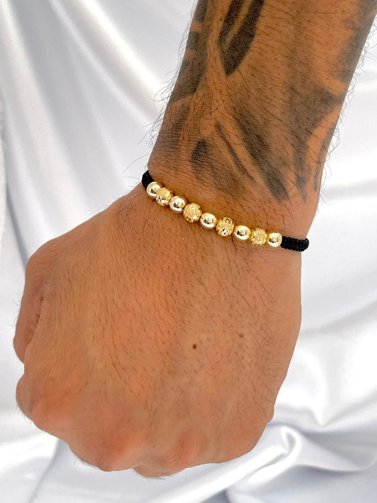 PULSERA BALÍN LISO DIAMANTADO 6MM