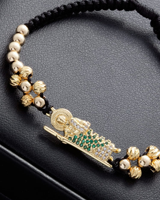 PULSERA BALÍN DIAMANTADO LISO 4 MM - DIJE SAN JUDAS.