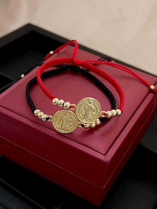 PULSERAS BALÍN LISO 4MM - DIJE SAN BENITO
