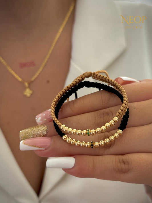 PULSERAS BALÍN LISO 4MM -RÓNDELES