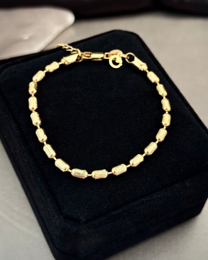 PULSERA BARRIL DIAMANTADO 4MM 18CM