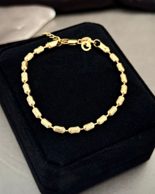 PULSERA BARRIL DIAMANTADO 4MM 18CM