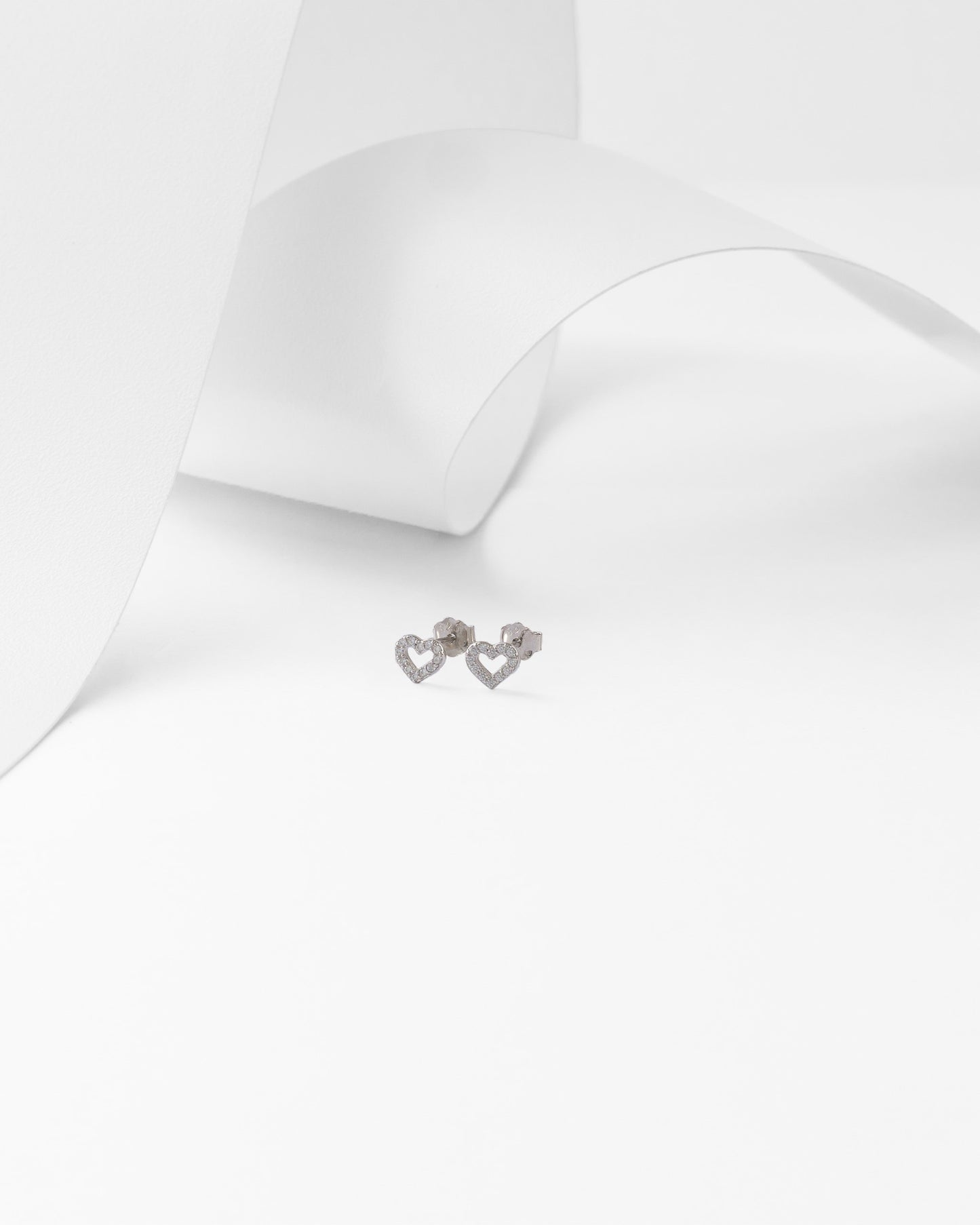TOPOS CORAZÓN REDONDO PLATA 925