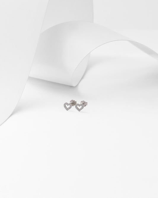 TOPOS CORAZÓN REDONDO PLATA 925