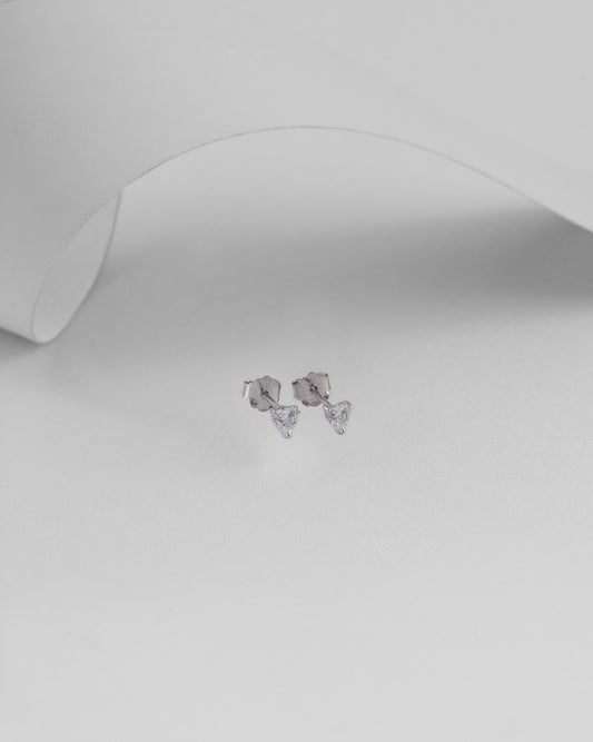 TOPOS CORAZÓN CRITAL 3MM PLATA 925