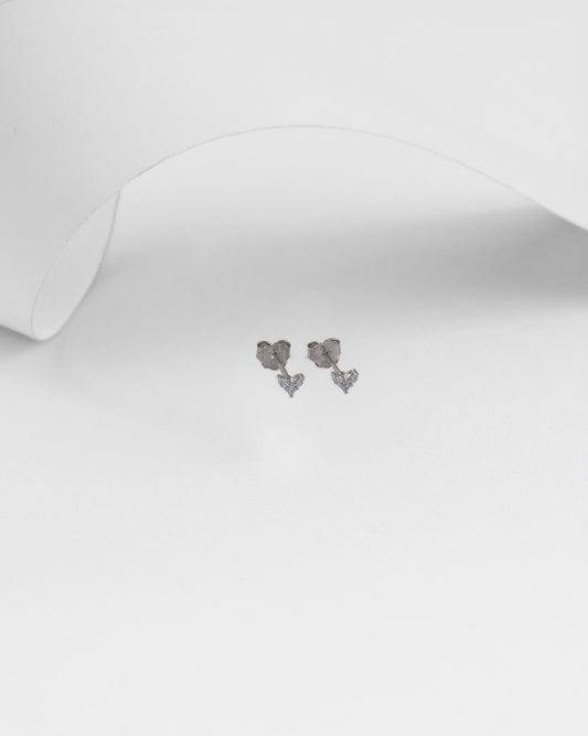 TOPOS CORAZÓN CRISTAL MINI PLATA 925