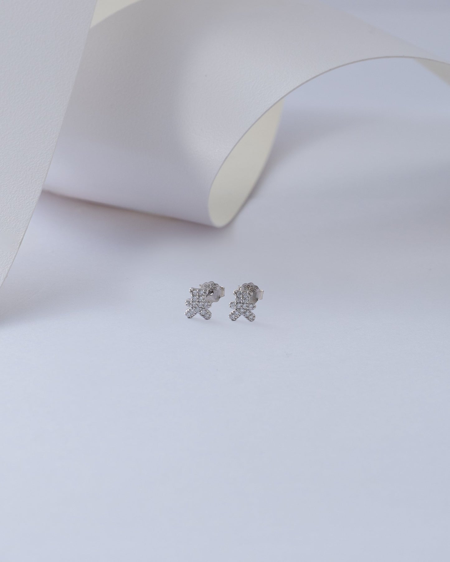 TOPOS OSO CRISTAL PLATA 925