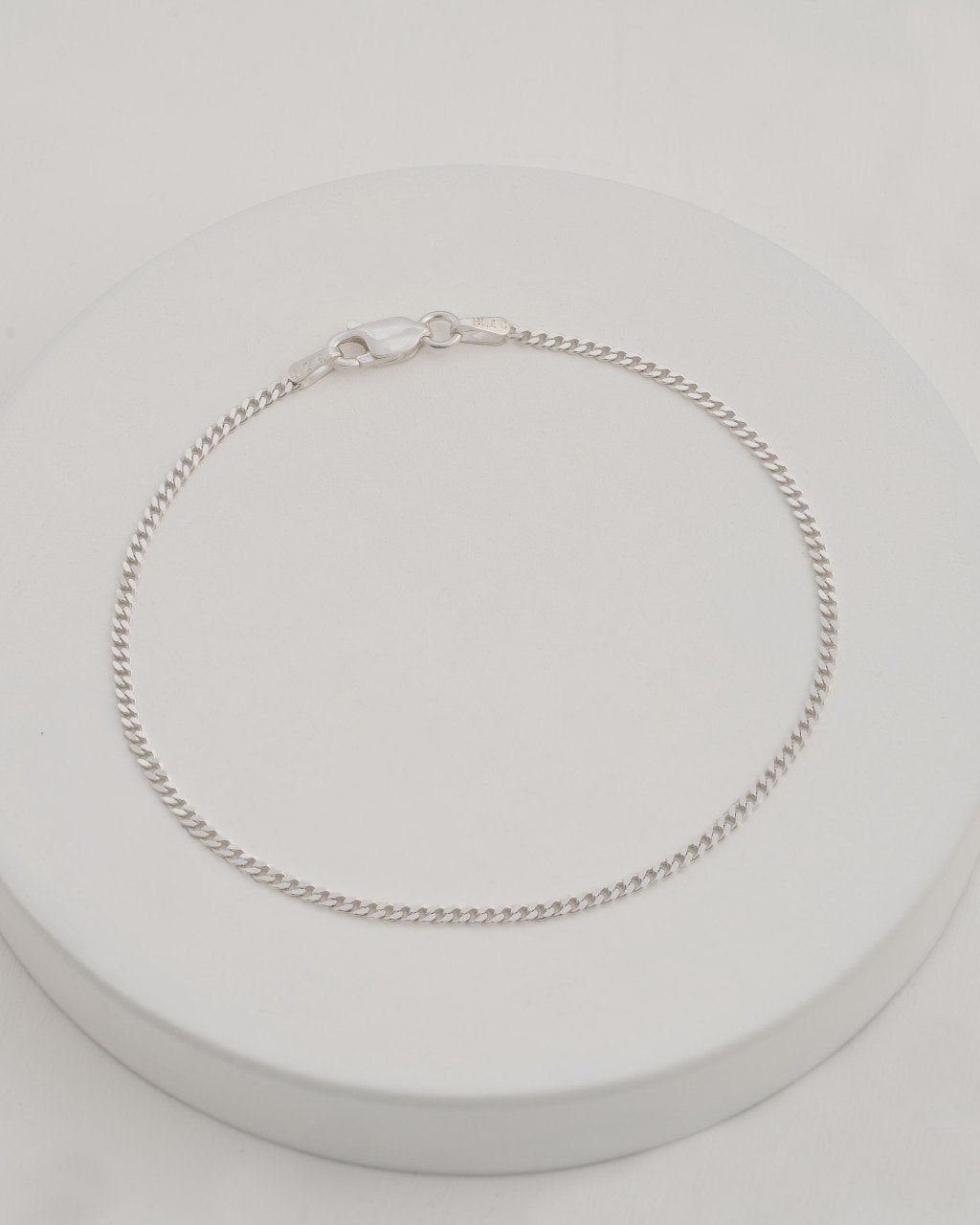 PULSERA CUBANA 1.9 MM 19.5CM PLATA 925