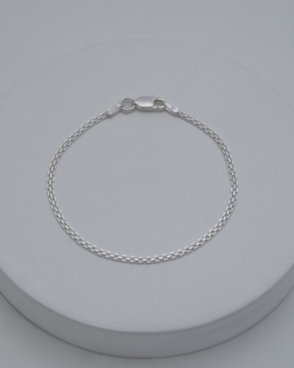 PULSERA CHINA 2MM 19.5CM PLATA 925